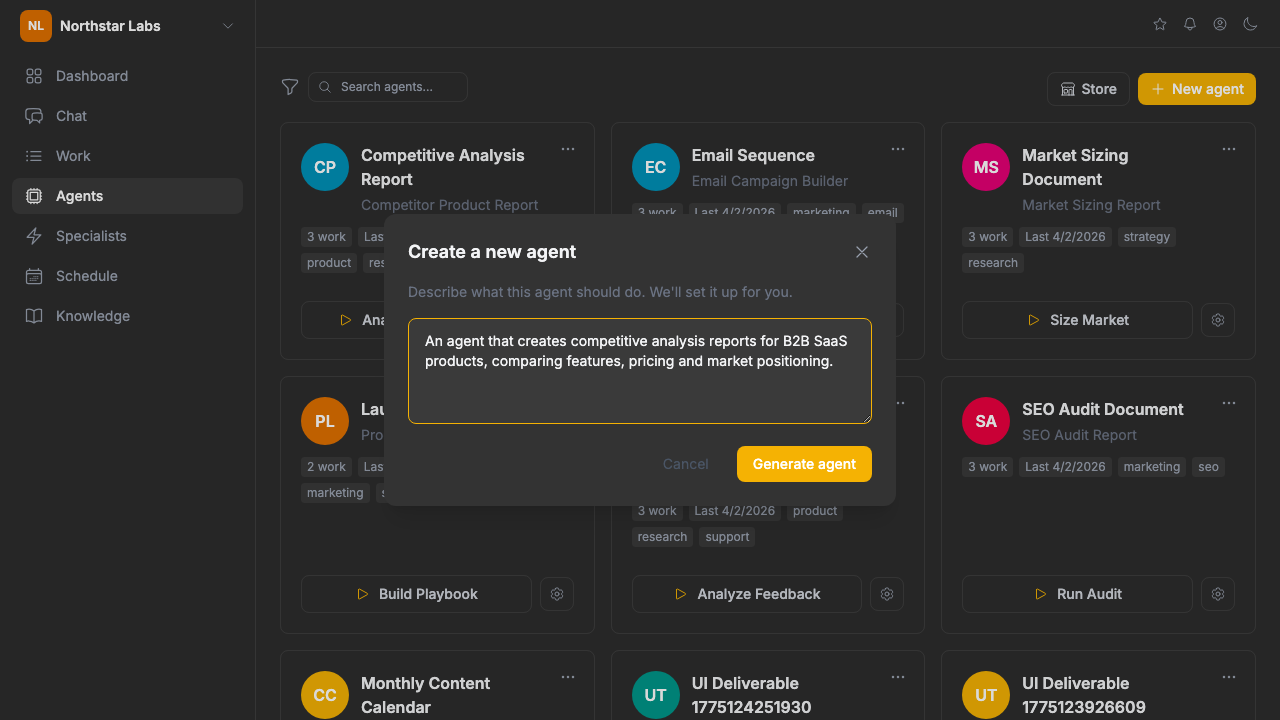 Create your first agent