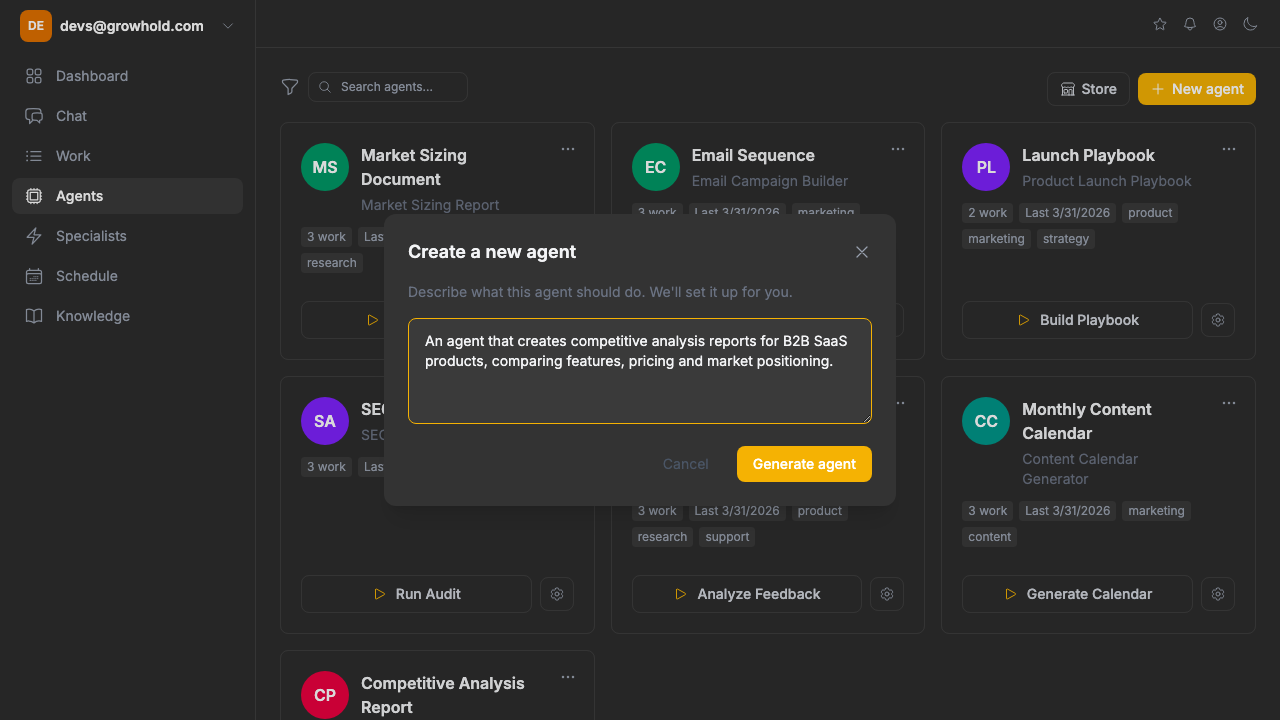 Create your first agent