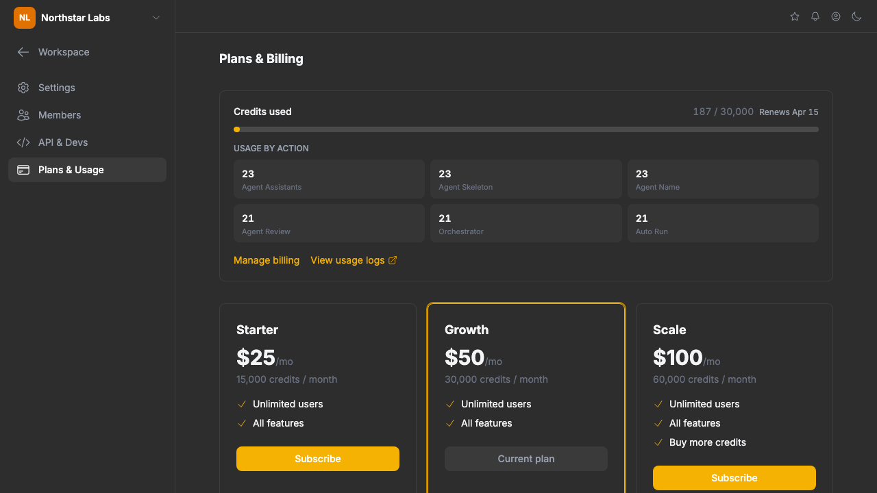 Available plans