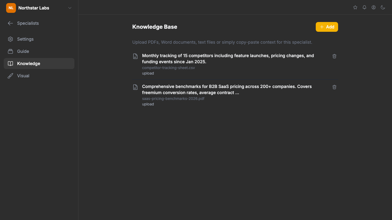 Knowledge: documents and files