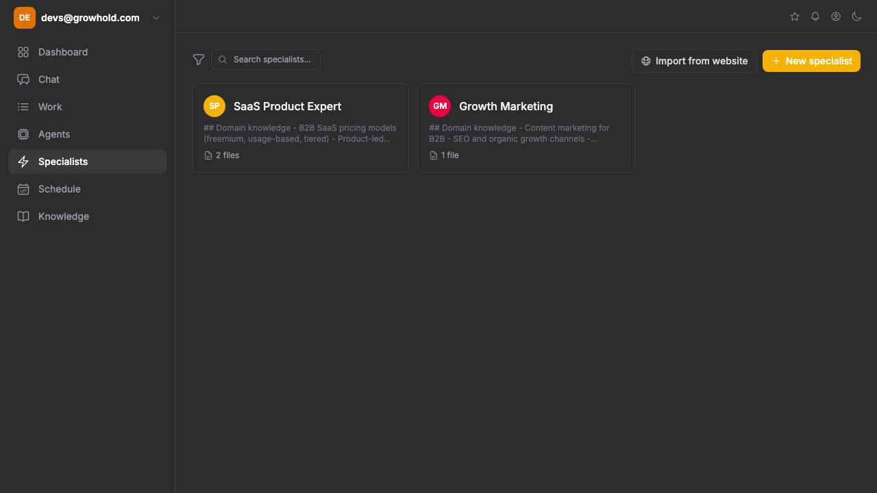 What is a specialist